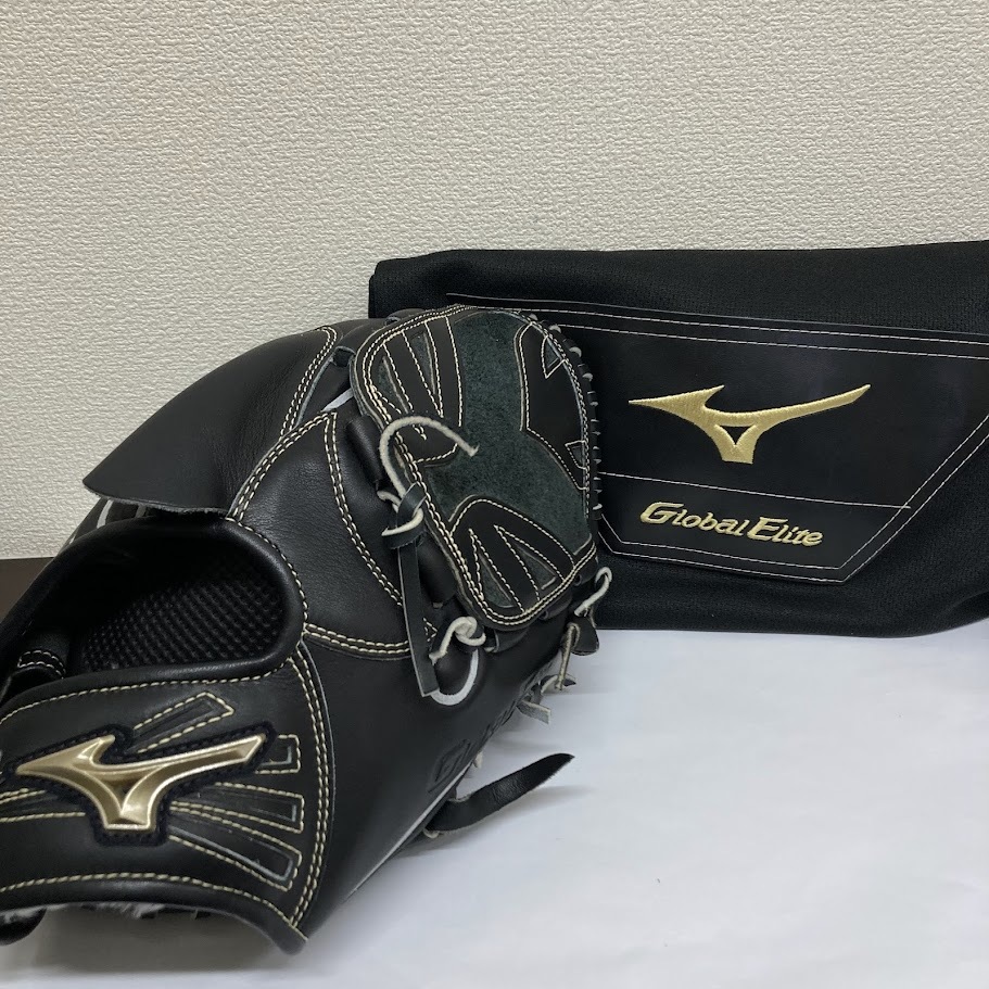 MIZUNO　ミズノ　グローバルエリート　グラブ　ゴールデンエイジ　軟式　投手用　1AJY22001　グローブ　ブラック　H Seliction 02＋