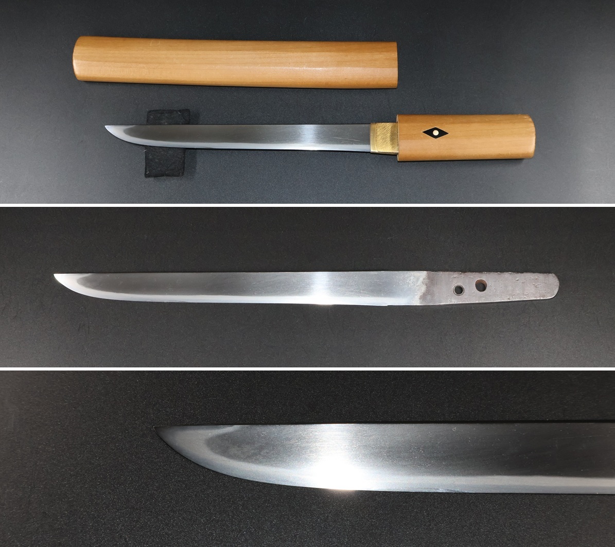 短刀　２０．０ｃｍ　平造り　※所有者変更屆出書と宛先印刷済封筒が付屬します※