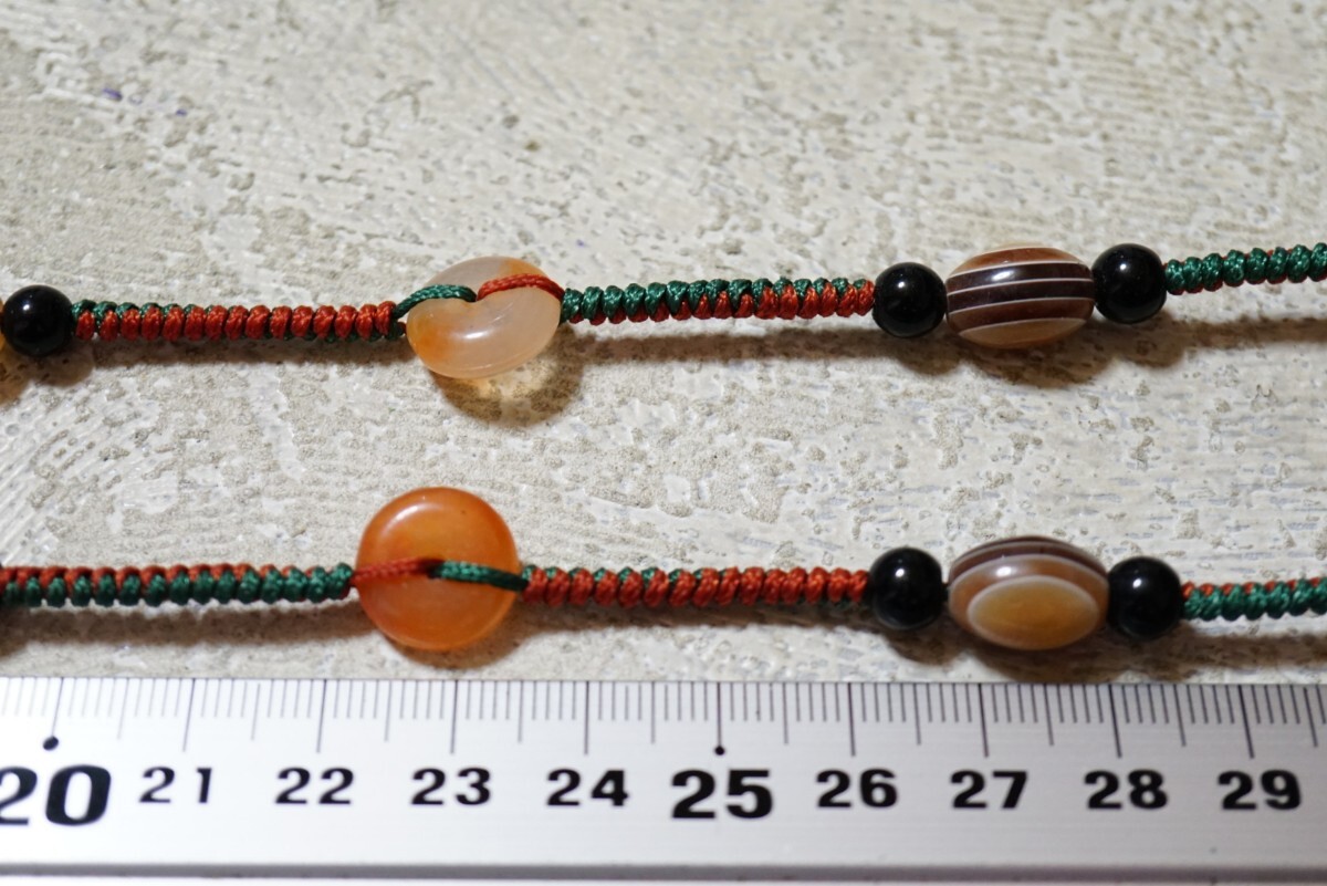 865 天然瑪瑙 アゲート ネックレス ヴィンテージ アクセサリー 天然石 寶石 色石 カラーストーン ペンダント 裝飾品
