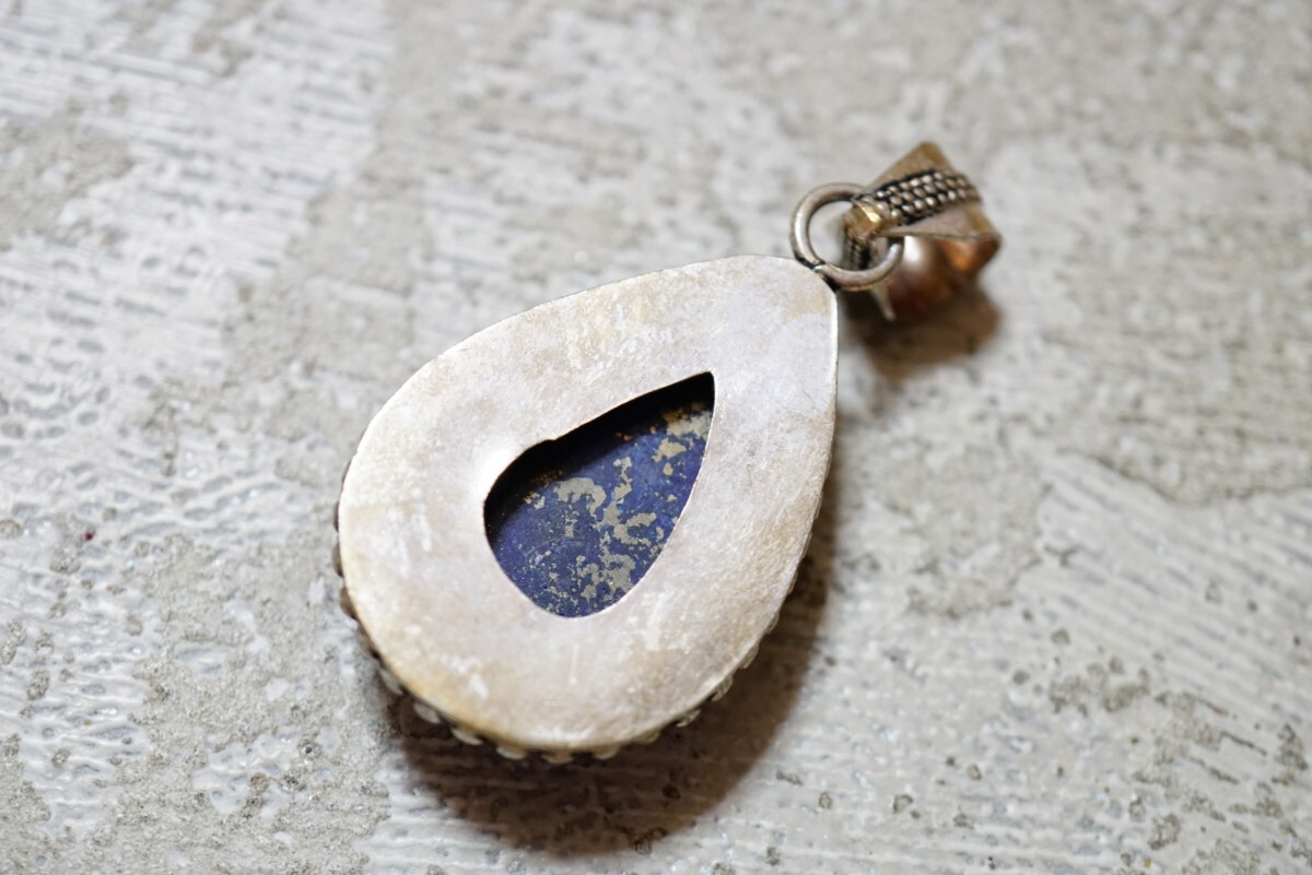 829 天然ラピスラズリ ペンダント ネックレス ヴィンテージ アクセサリー 天然石 寶石 色石 カラーストーン 裝飾品