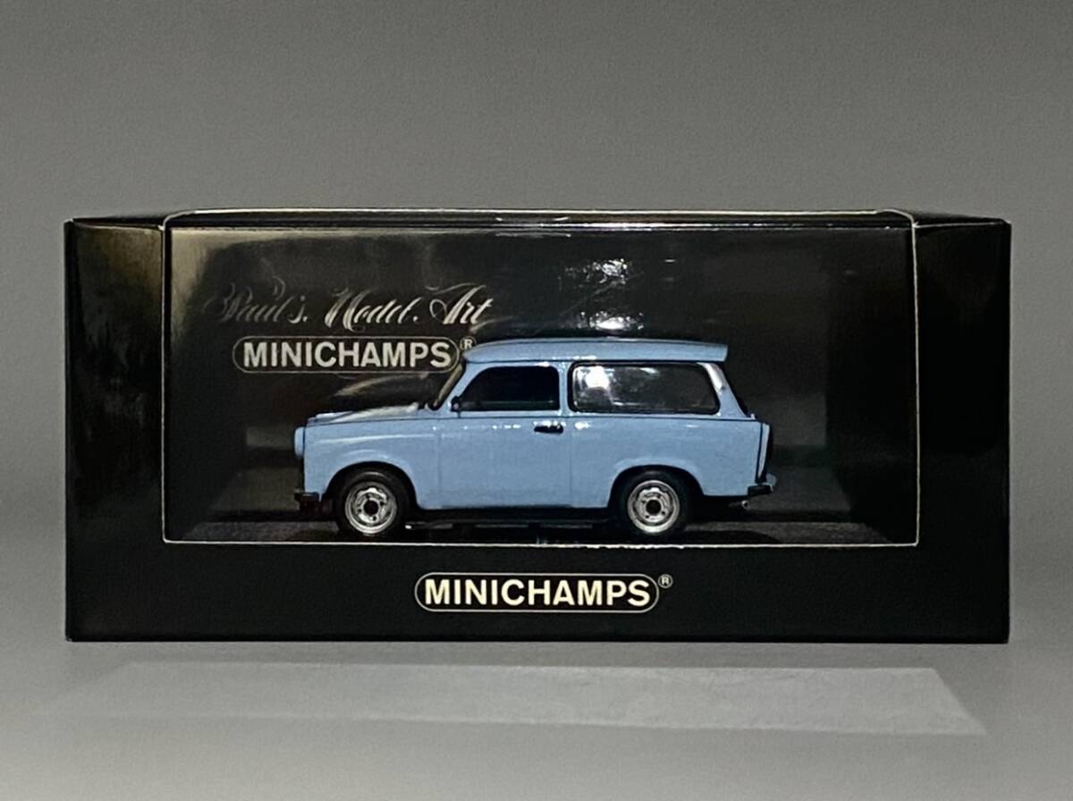 Minichamps 1/43 Trabant 601 S Universal 1985 Gletscher Bleu ◆ Black Box Limited Edition ◆ ミニチャンプス トラバント 400 014011