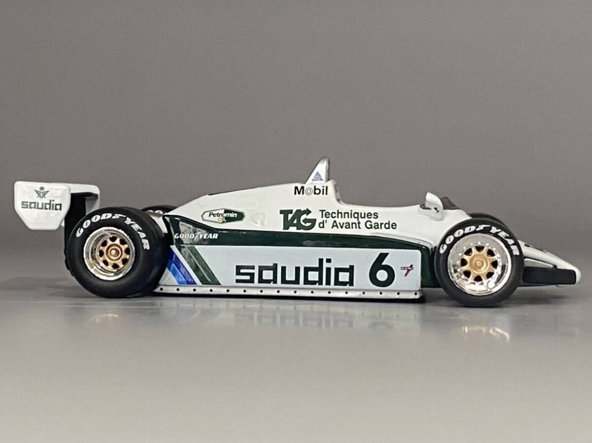 1/43 F1 Williams FW08 1982 Keke Rosberg #6 TAG Abilad Fly Saudia ◆ 1982 Formula One World Champion ◆ Ford Cosworth DFV 3.0 V8