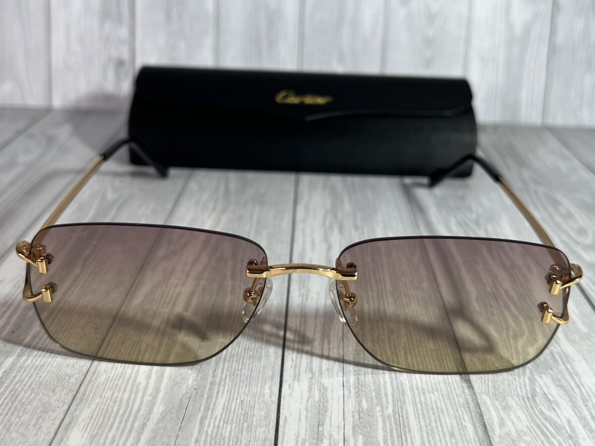 Cartier　サングラス　ゴールド　ブラウン　ct0426s　カルティエ　未使用