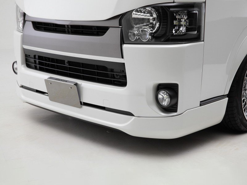 CRS ESSEX ナロー4～7型用 フロントリップスポイラーVer.IV ABS製 ホワイトパール(070) ハイエース 200系 2013年12月～ 標準 個人宅不可