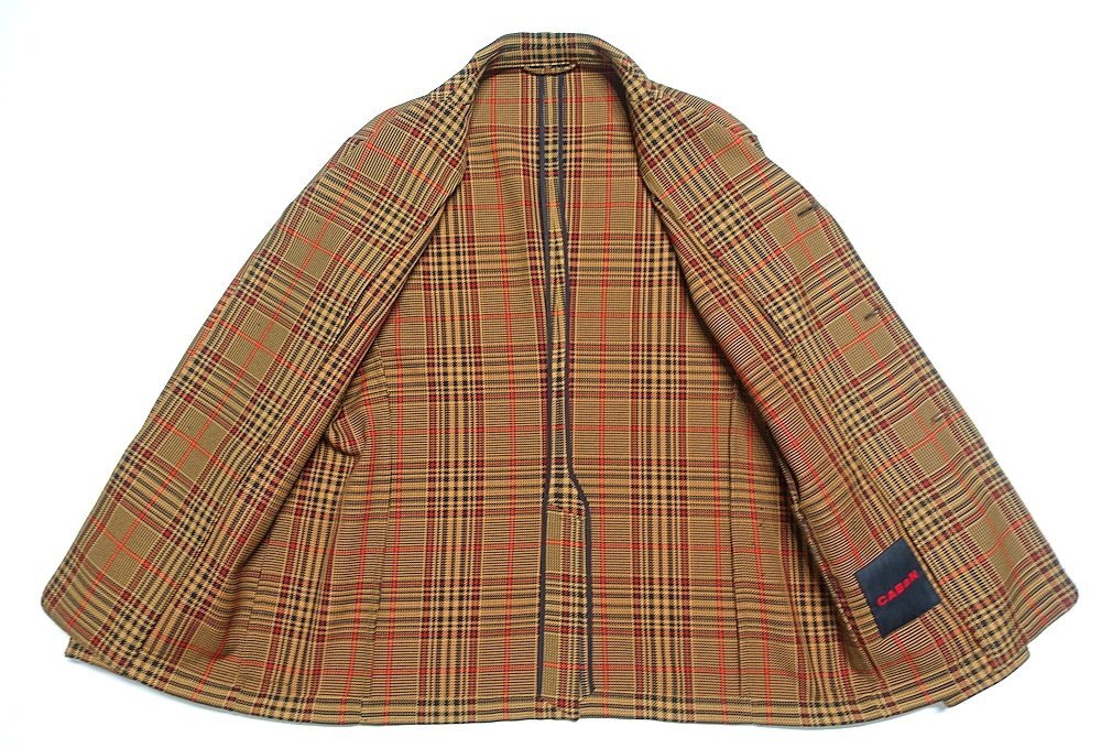 21AW 定価7.9萬 極美品 CABaN キャバン ポリエステルコットン グレンチェックカバーオールジャケット ポリ コットン メンズ レディース L