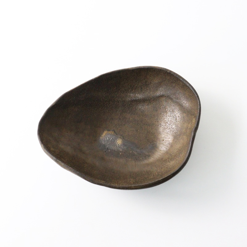 美品 巖田圭介 云鉢/ブラウン 食器 うつわ 皿 プレート ボウル【2400014415919】