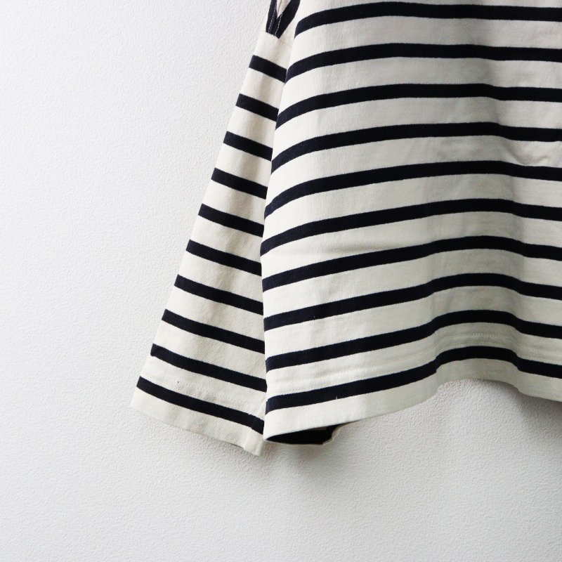 トラディショナルウェザーウェア Traditional Weatherwear BIG MARINE BOATNECK SHIRT ボーダーバスクシャツ S/ベージュ【2400014426977】