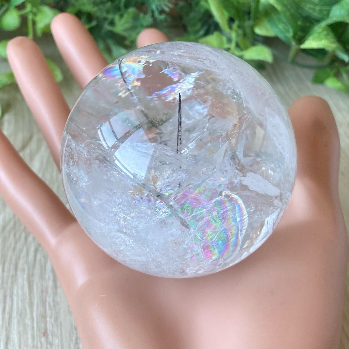 幸福に導く七色の虹/大玉アイリスクォーツスフィア /パワーストーンブレスレット 幸福に導く七色の虹/大玉アイリスクォーツスフィア