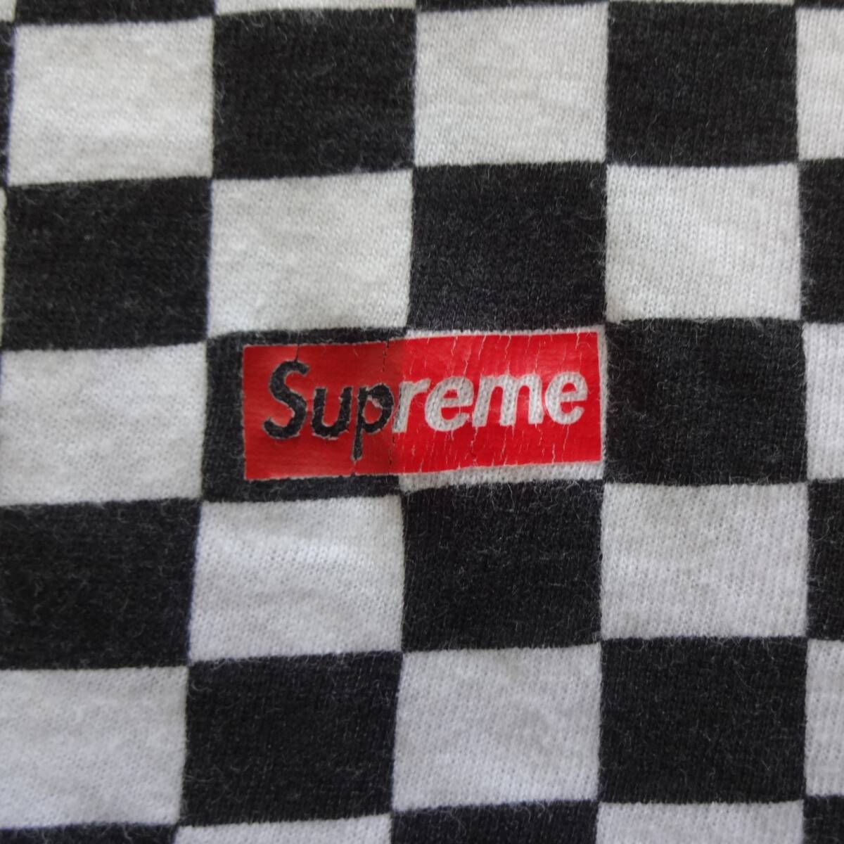 supreme × Hanes контрольно-измерительный прибор флаг короткий рукав футболка белый чёрный S# Supreme разделение nz в клетку 
