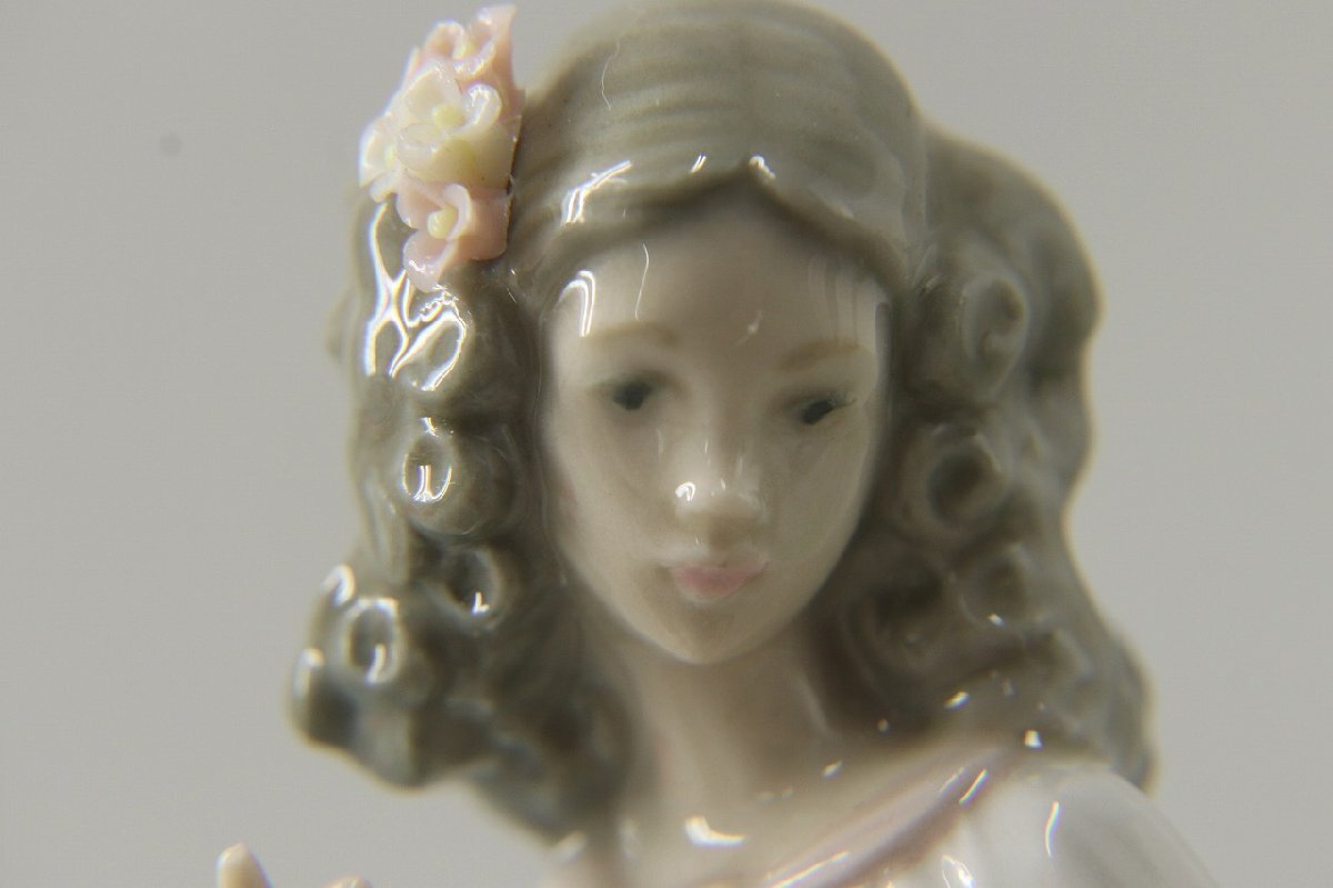 リヤドロ 4893 子犬を抱く貴婦人 箱入り フィギュリン lladro
