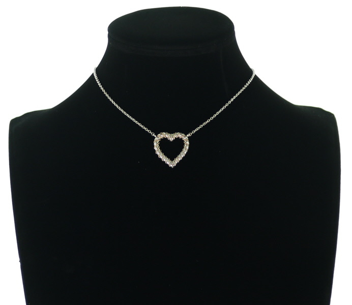  Tiffany колье кручение Heart серебряный 925/14KYG BLJ большое снижение цены товар 