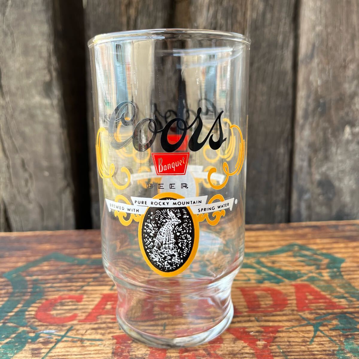 【USA vintage】Coors Banquet Beer Glass クアーズ　バンケット　ビアグラス　グラス　アメリカ　ビンテージ