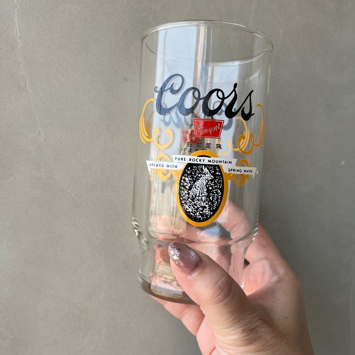 【USA vintage】Coors Banquet Beer Glass クアーズ　バンケット　ビアグラス　グラス　アメリカ　ビンテージ