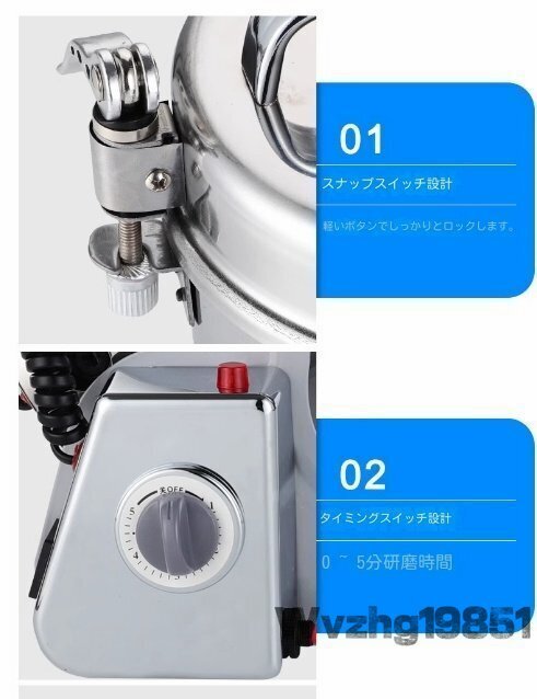 家庭用 業務用 電動製粉機 ハイスピードミル コンパクト 粉砕機