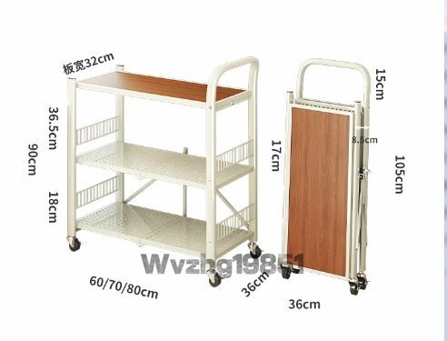 小戸型折りたたみキッチンが設(shè)置された多層オーブン収納物移動収納カート