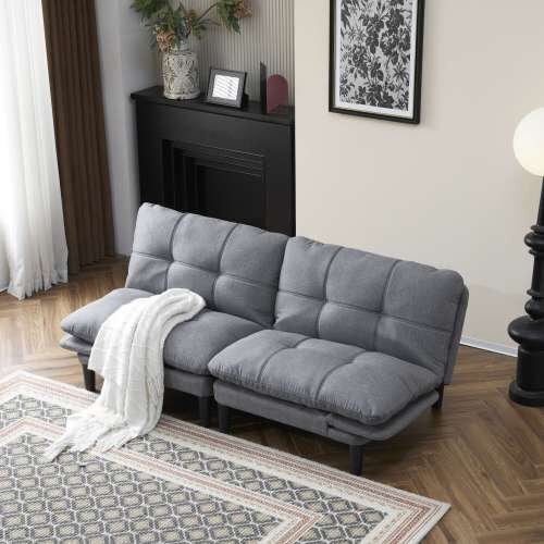 ソファベッド カウチソファー 2人掛け リクライニングソファー3段階調(diào)節(jié) ソファー ベッド ベッドになるソファ一 肘掛付き2.9