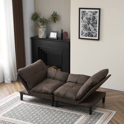 ソファベッド カウチソファー 2人掛け リクライニングソファー3段階調(diào)節(jié) ソファー ベッド ベッドになるソファ一 肘掛付き2.9