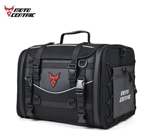 バイク用シートバッグ ツーリングバッグ 拡張機(jī)能 35～50L可変容量 オートバイ 単品 キャンプツーリング 汎用 ブラック
