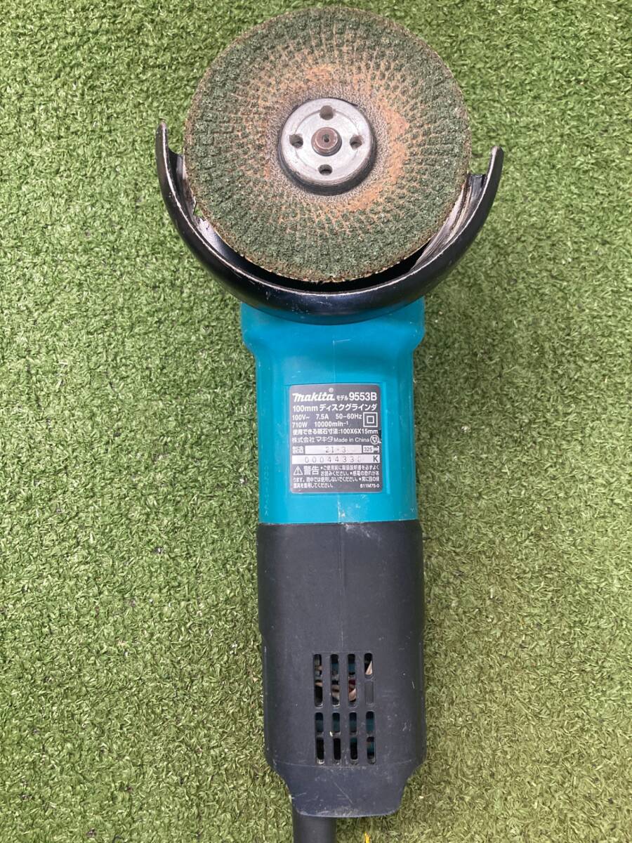 【中古品】★makita(マキタ) 100㎜ディスクグラインダ 高速型 9553B　ITIQ8021BXA0