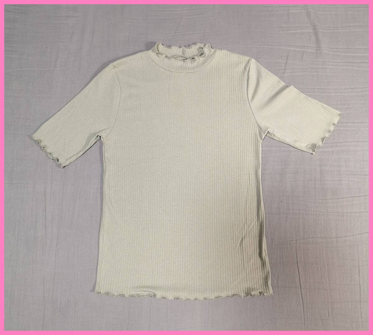 ＴＳＥＴ‐５４０‐２夏☆新品☆送料込み☆即決☆Ｔシャツ素材☆色違い☆２枚セット☆Ｍサイズ☆Ｔシャツ☆ピンク系とカーキ系☆リブ編み