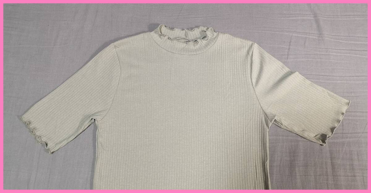 ＴＳＥＴ‐５４０‐２夏☆新品☆送料込み☆即決☆Ｔシャツ素材☆色違い☆２枚セット☆Ｍサイズ☆Ｔシャツ☆ピンク系とカーキ系☆リブ編み
