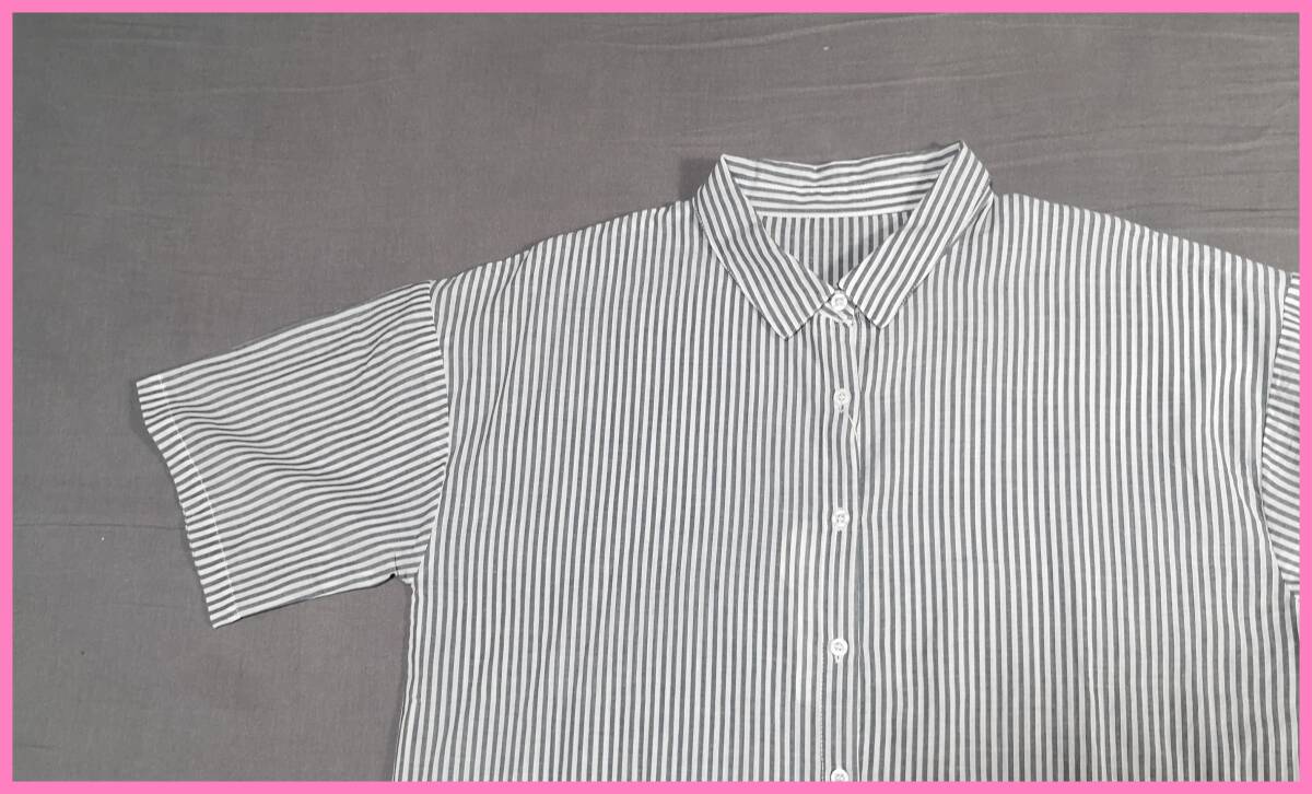 ＳＥＴ‐４１９☆夏☆新品☆送料込み☆即決☆ナチュラル系☆薄手のインド綿☆２枚セット☆Ｍ～Ｌサイズ☆ブラウス☆白×ネイビーと白×黒