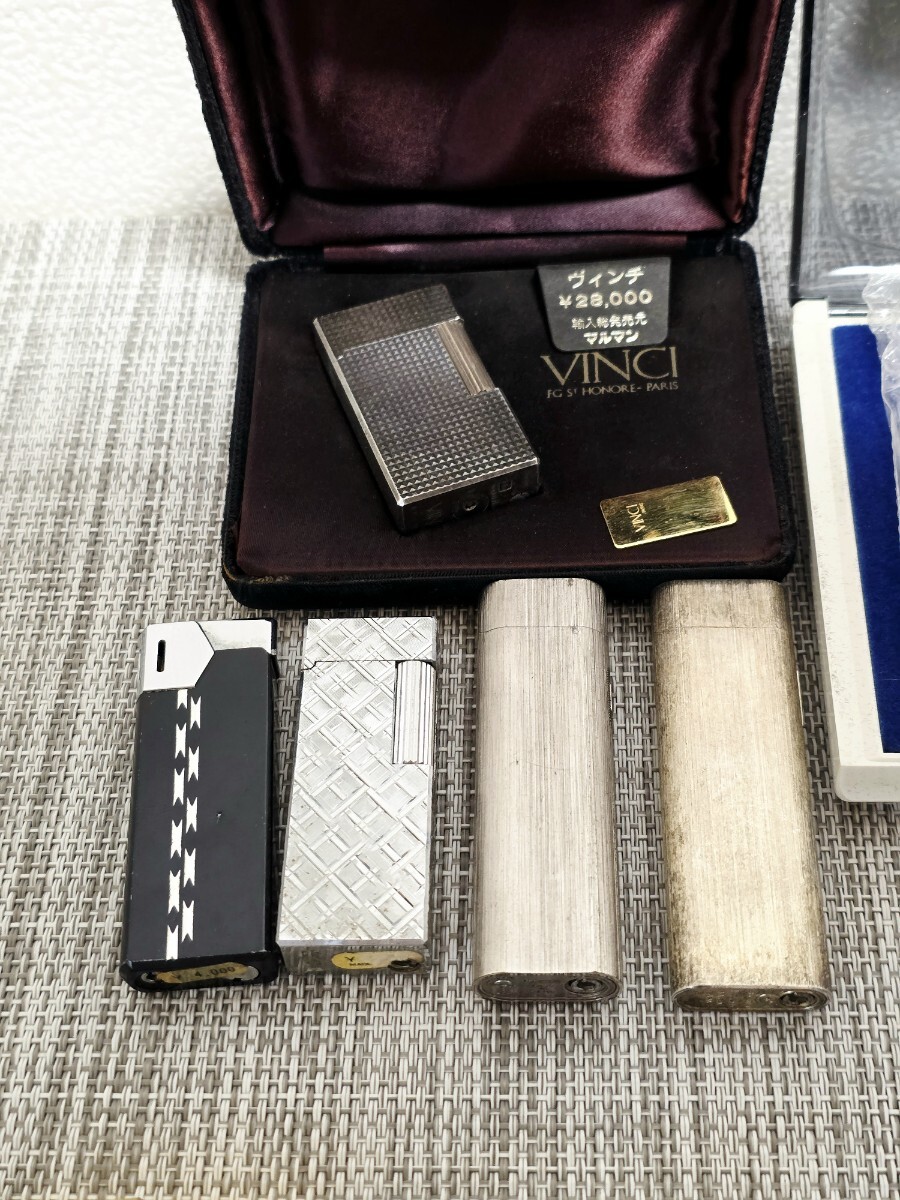 【1円スタート】Dunhill Cartier Vinci YSL SeikoLite Maruman Silver P. オイルライター ガスライター ZIPPO/ジッポ など 14個 まとめて 