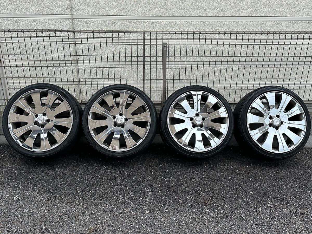 【かわざる様】20インチ DAD ギャルソン メッキ クローム バリ溝 車検用に かわざる様】20インチ DAD ギャルソン メッキ クローム バリ溝