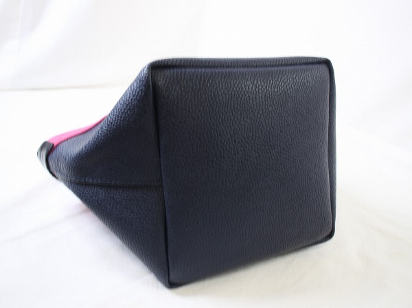 1円　エルベシャプリエ　Herve Chapelier　701GP　舟形トート　ミニハンドバッグ　コーテッドキャンバス　リュクス　ネイビー　YA161