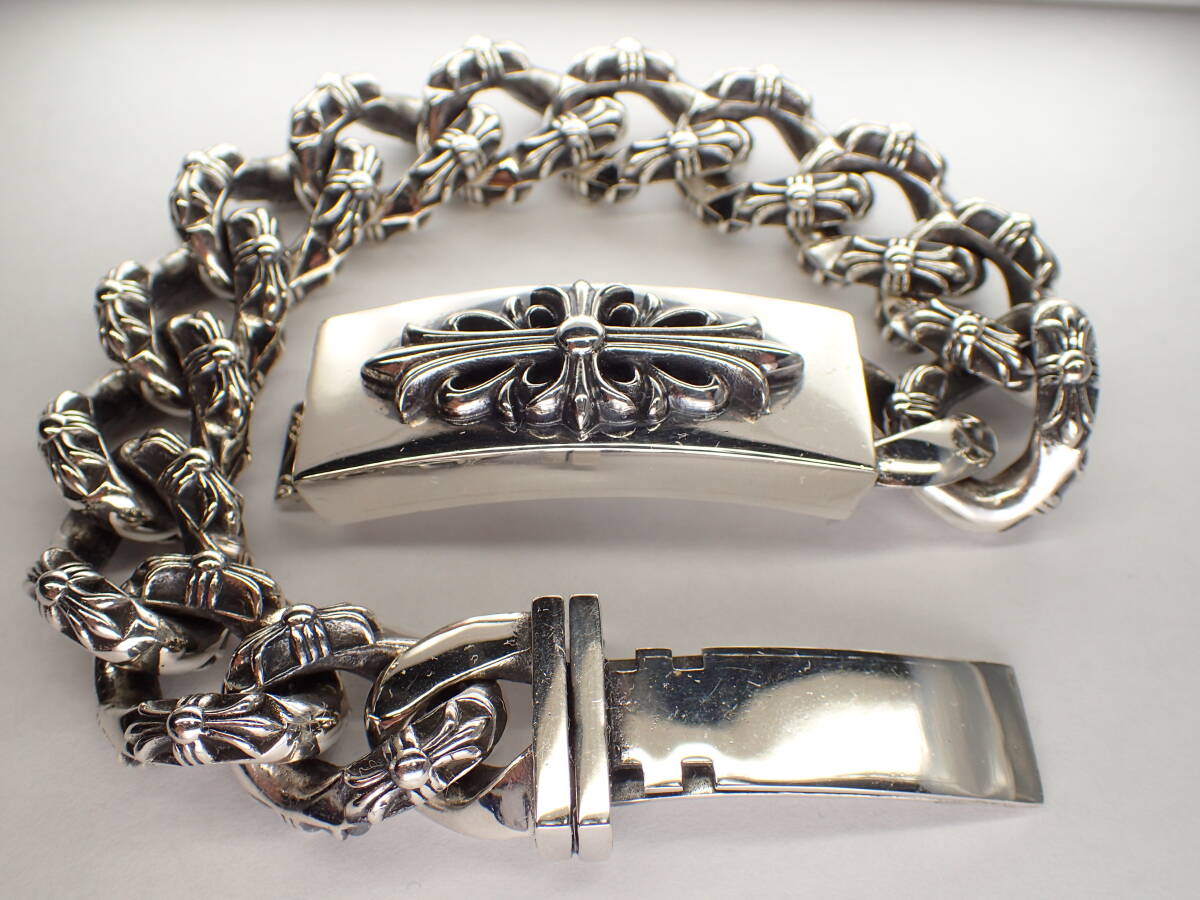 定番のお歳暮 ☆CHROME HEARTS エクストラフローラルクロスIDブレスレット13 ブレスレット