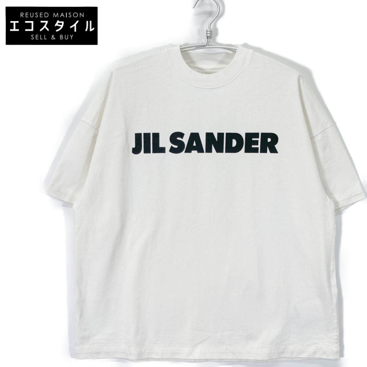 JIL SANDER Jil Sander хлопок джерси Logo футболка белый S tops хлопок мужской б/у 