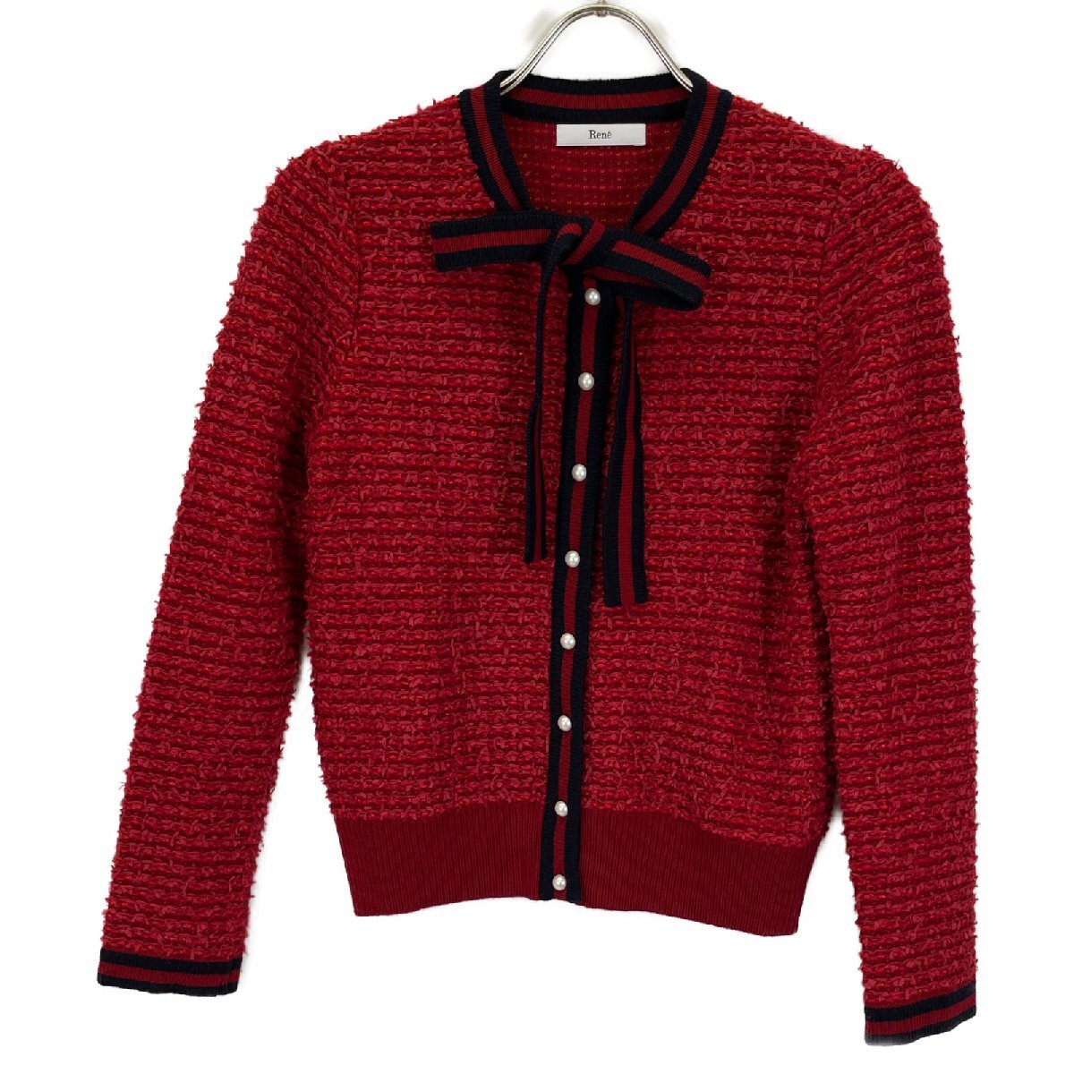 rene ルネ カーディガン ツイード 未使用✨24ss ルネ リボンツイード