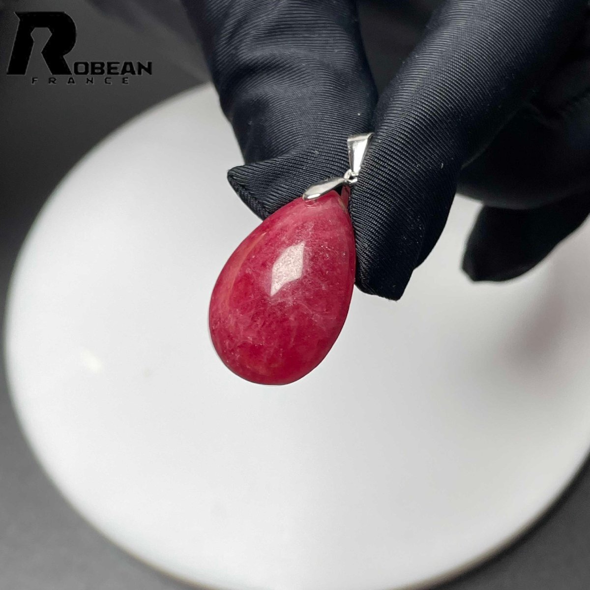 逸品 EU制 定価9萬円★ROBEAN?インカローズペンダント★パワーストーン アクセサリー 天然石 幸運 高級 約24.6*17.5*9mm M0424067