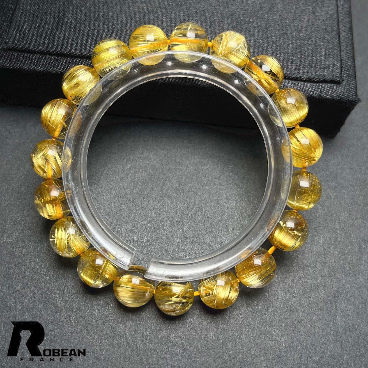 絶賛 EU制 定価148萬(wàn)円★ROBEAN?極!極満針ルチルクォーツ★ブレスレット パワーストーン 天然石 綺麗 金運(yùn) お守り 9.9-10.3mm D0328319