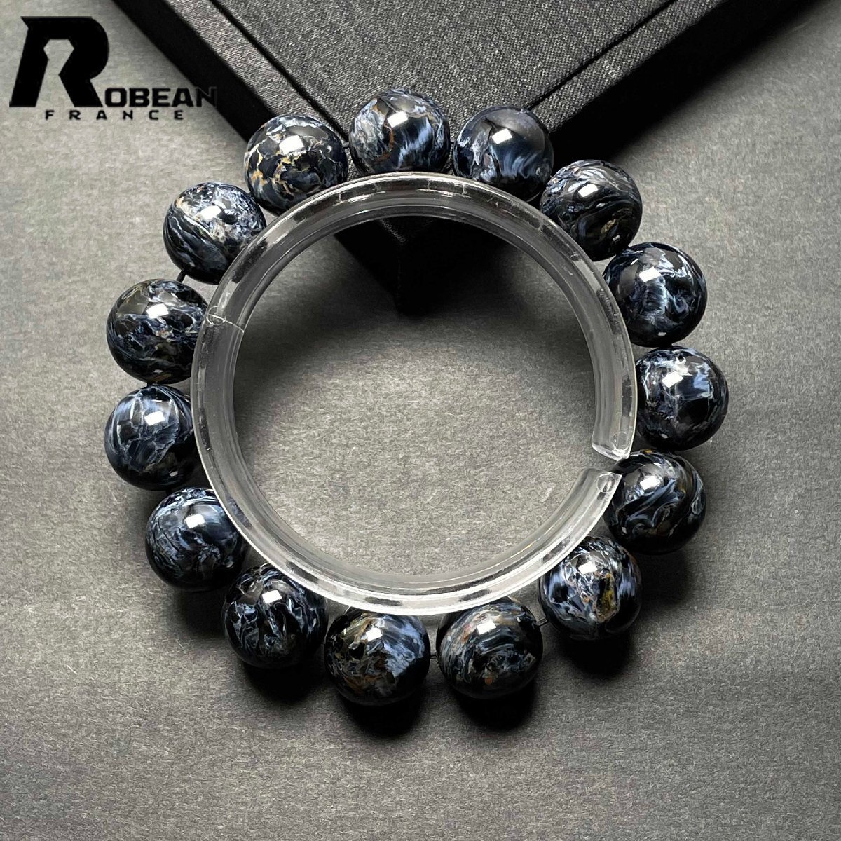 高級 EU制 定価70萬円★ROBEAN?ピーターサイト★アクセサリー ブレスレット ブルー 天然石 お守り 約14.2-14.9mm D0217309