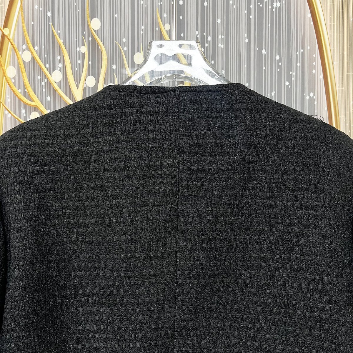 定価7萬★christian milada?ミラノ発?カーディガン★高級 柔らか 通気 無地 スクエアネック 著痩せ ショートコート OL 日常 S/34サイズ