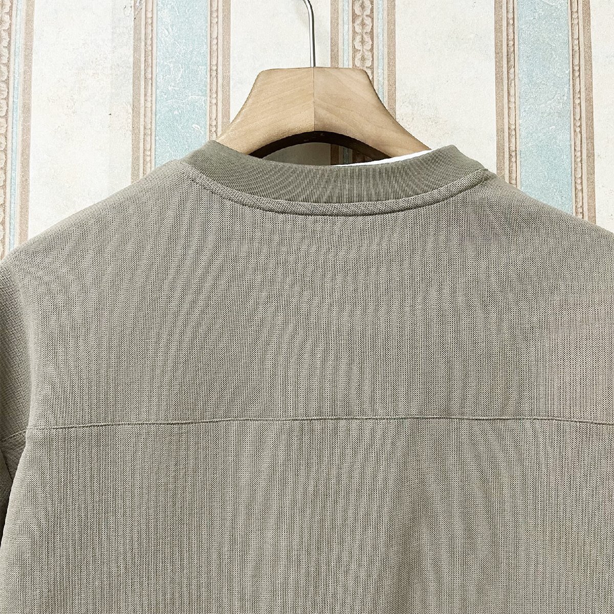 高級(jí) 定価2萬(wàn) FRANKLIN MUSK?アメリカ?ニューヨーク発 半袖 Tシャツ 快適 ソフト 無(wú)地 重ね著 ハーフジップ トップス 夏 サイズ4