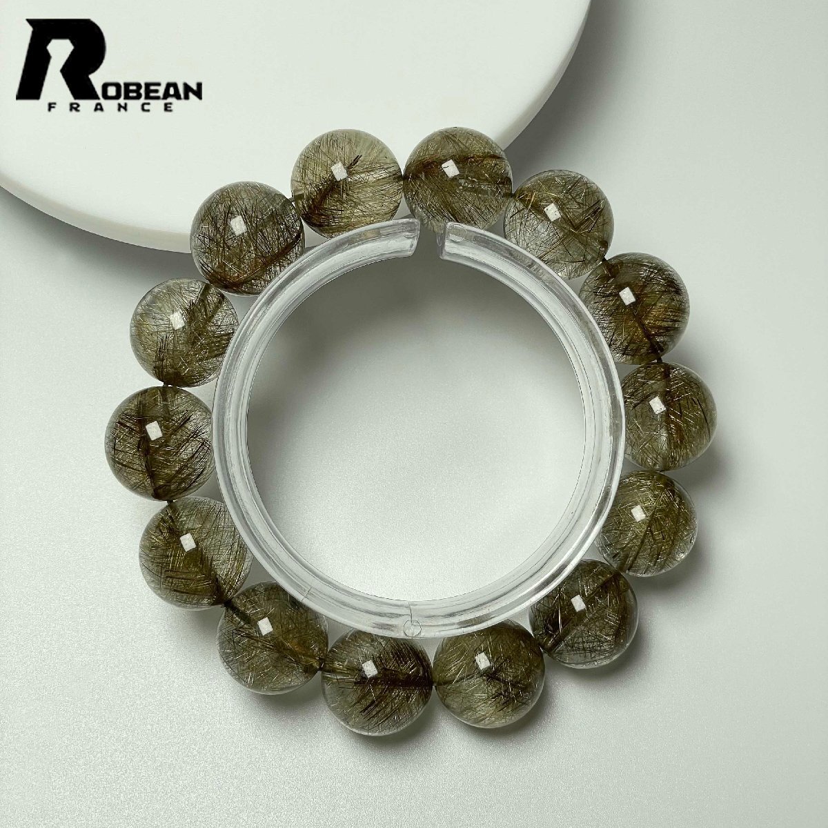 夢色 EU制 定価164萬円★ROBEAN?シルバールチル★パワーストーン ブレスレット 銀針?biāo)?天然石 原石 綺麗 お守り 15.9-16.9mm D0402347