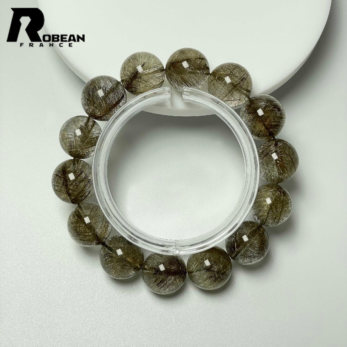 夢色 EU制 定価164萬円★ROBEAN?シルバールチル★パワーストーン ブレスレット 銀針?biāo)?天然石 原石 綺麗 お守り 15.9-16.9mm D0402347