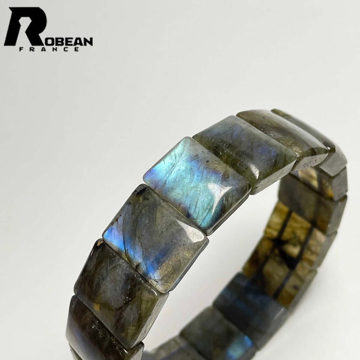 上級(jí)EU制 定価9萬円★ROBEAN?レインボーラブラドライト★バングル パワーストーン アクセサリー 開運(yùn) 幸運(yùn) 浄化 15.7*11.8*5.8mm M0312548