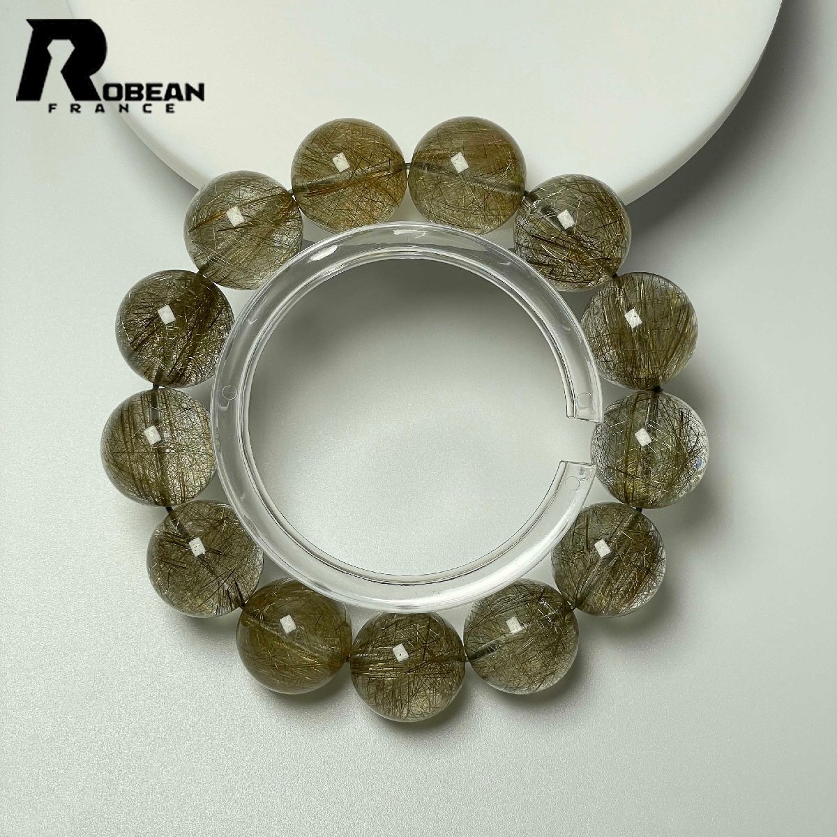 レア EU制 定価179萬円★ROBEAN?シルバールチル★パワーストーン ブレスレット 銀針?biāo)?天然石 原石 綺麗 お守り 17-17.7mm D0402348