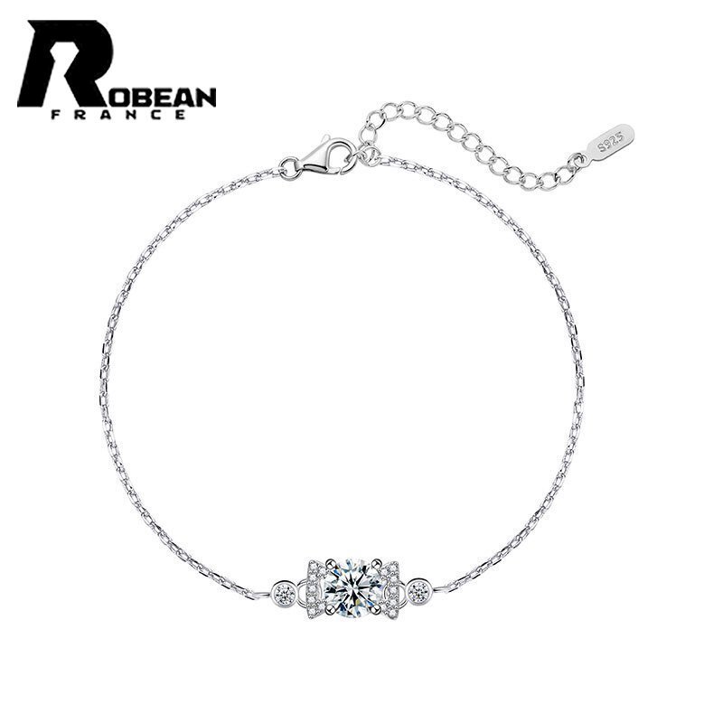 レア EU制 定価9萬円★ROBEAN?人工ダイヤモンド?ブレスレット★s925 シルバー 合成ダイヤモンド 綺麗 オシャレ プレゼント MS83653014