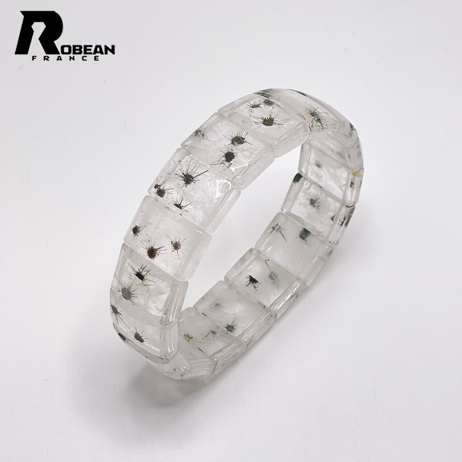 逸品 EU制 定価37萬(wàn)円★ROBEAN?ホーランダイトインクォーツ?バングル★パワーストーン ブレスレット 天然石 約17.1*11.6*6mm M1002H324