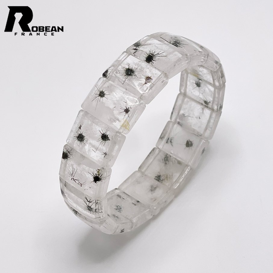 逸品 EU制 定価37萬(wàn)円★ROBEAN?ホーランダイトインクォーツ?バングル★パワーストーン ブレスレット 天然石 約17.1*11.6*6mm M1002H324