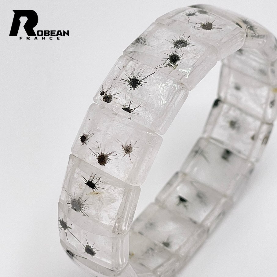 逸品 EU制 定価37萬(wàn)円★ROBEAN?ホーランダイトインクォーツ?バングル★パワーストーン ブレスレット 天然石 約17.1*11.6*6mm M1002H324