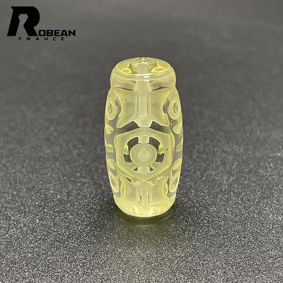 綺麗 EU制 定価6萬円★ROBEAN?チベット天珠?シトリンファントム★パワーストーン アクセサリー 天然石 金運(yùn) 約29.9*15.4mm C529812