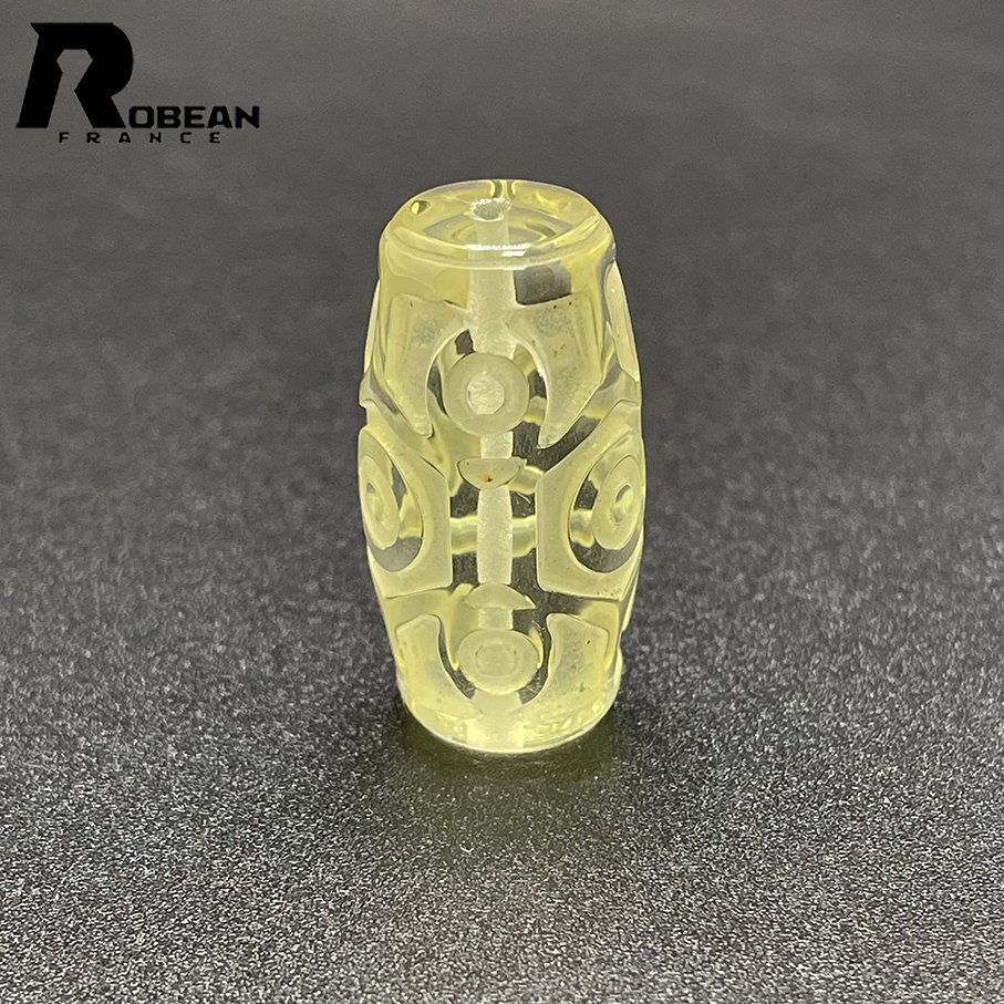 綺麗 EU制 定価6萬円★ROBEAN?チベット天珠?シトリンファントム★パワーストーン アクセサリー 天然石 金運(yùn) 約29.9*15.4mm C529812