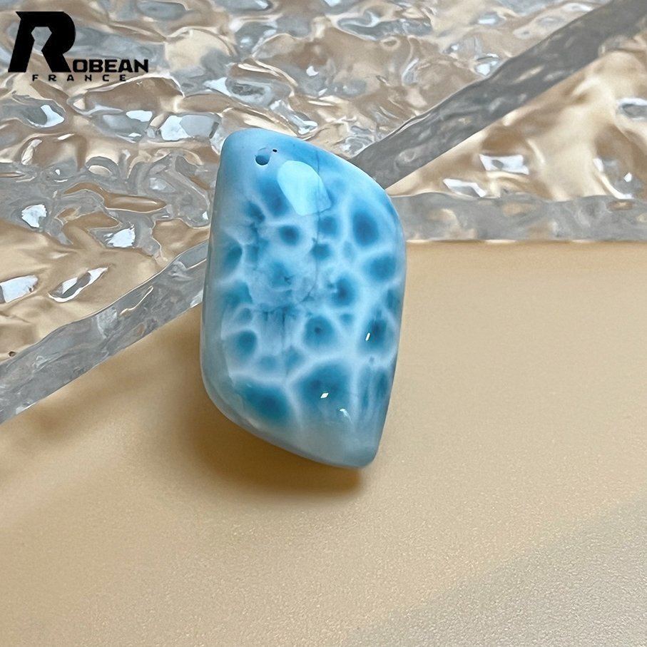 絶賛 EU制 定価14萬円★ROBEAN?ラリマーペンダント★パワーストーン アクセサリー 天然石 高級 綺麗 お守り 約33.2*22*10.2mm ML807367