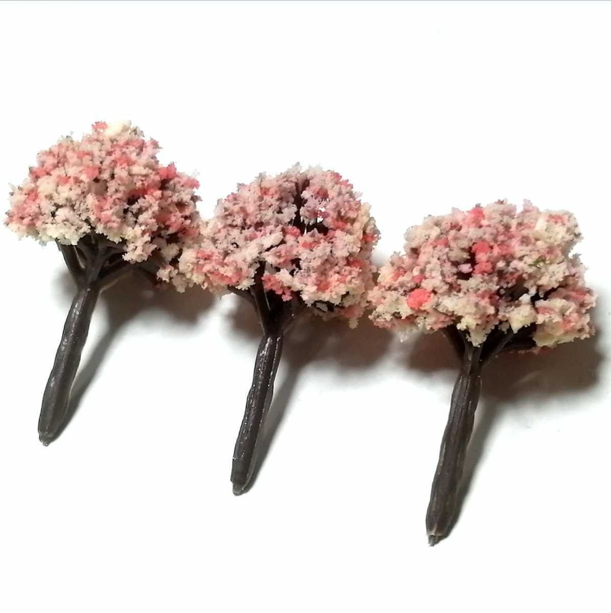  Sakura. дерево 3шт.@ N gauge дерево tree . цветок видеть полный . geo лама расположение 