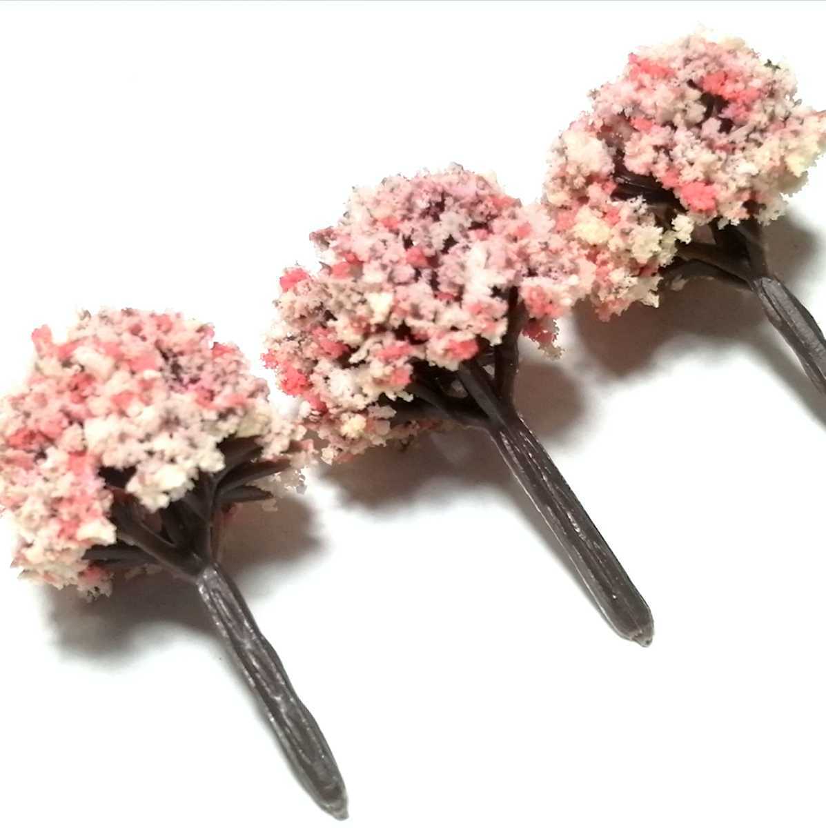  Sakura. дерево 3шт.@ N gauge дерево tree . цветок видеть полный . geo лама расположение 